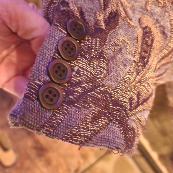 Roth Lecover California  Brown Paisley Blazer Elegant Suit Jacket - Picture 7 of 11